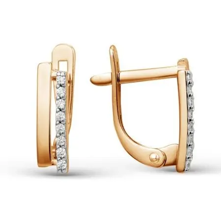 Серьги детские из красного золота