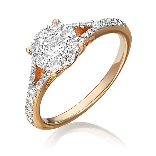 Кольцо декоративное из красного золота