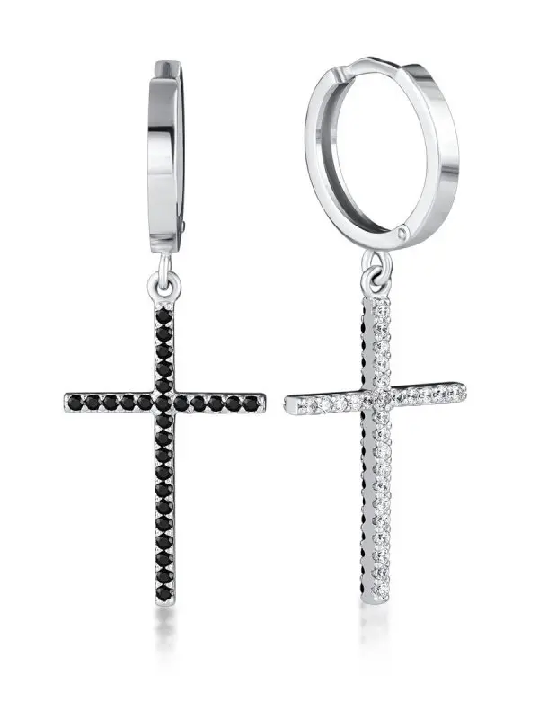 Серьги подвесные из серебра