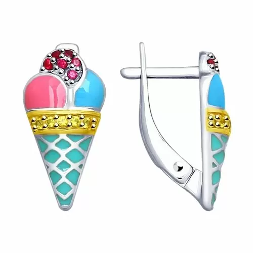 Серьги детские из серебра