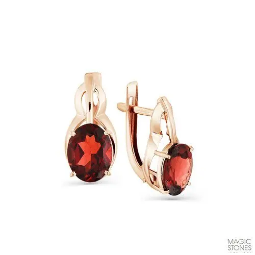 Серьги с английским замком из красного золота