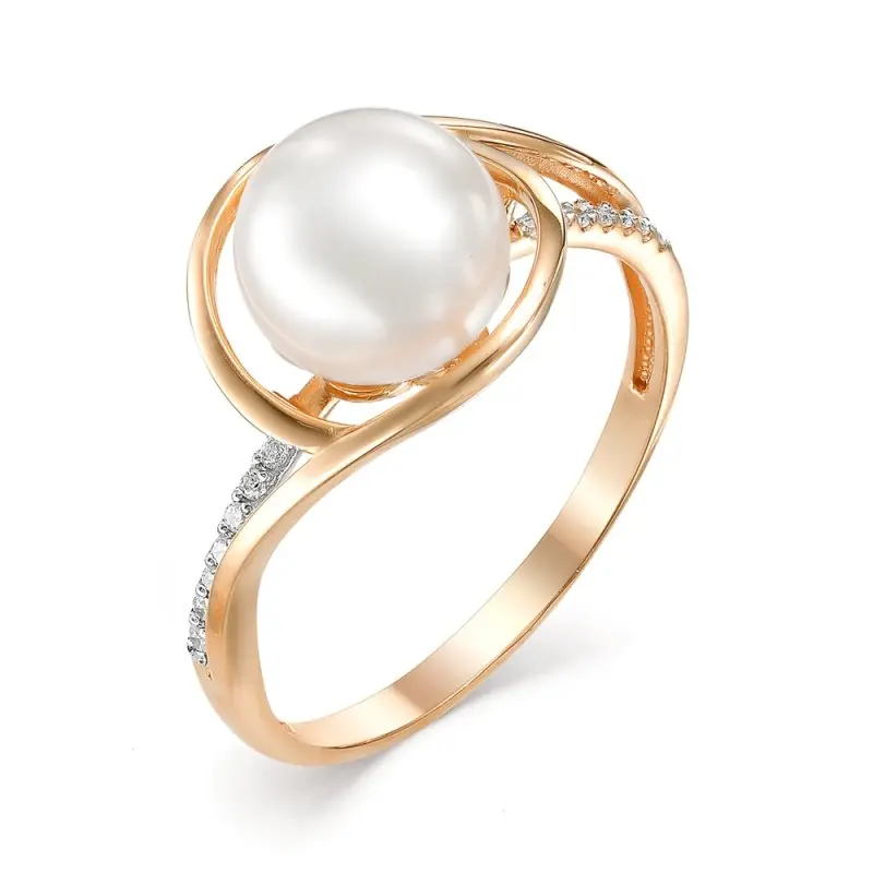 Кольцо декоративное из красного золота