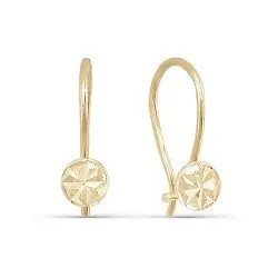 Серьги петельки из красного золота