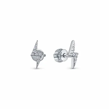 Серьги пуссеты из серебра