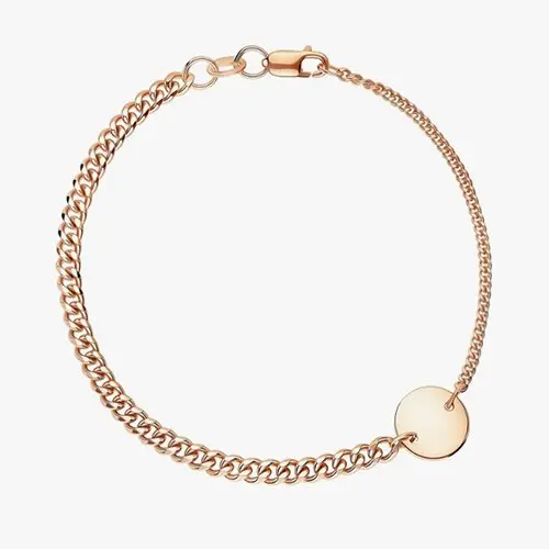 Браслет цепочный из красного золота