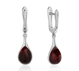Серьги подвесные из серебра