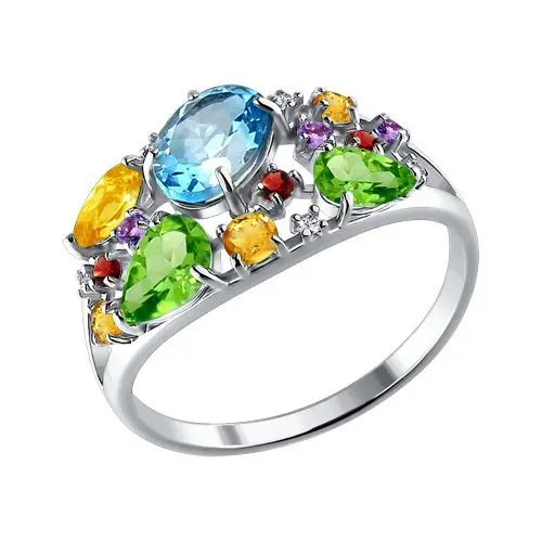 Кольцо декоративное из серебра