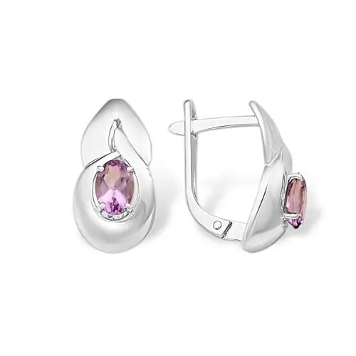 Серьги с английским замком из серебра