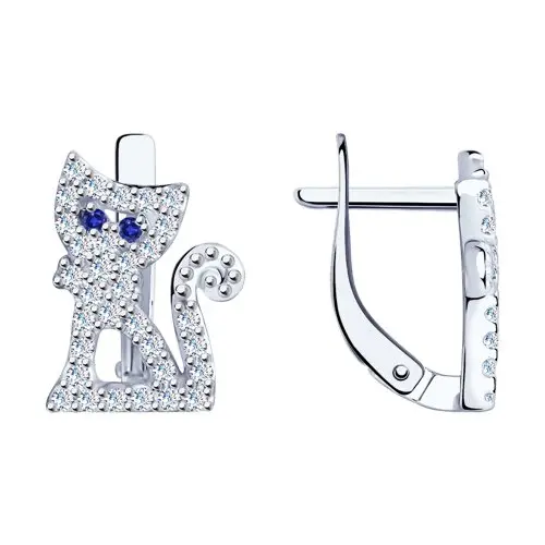 Серьги детские из серебра