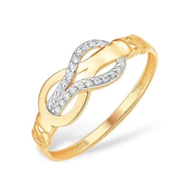 Кольцо декоративное из красного золота