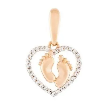 Подвеска декоративная из красного золота