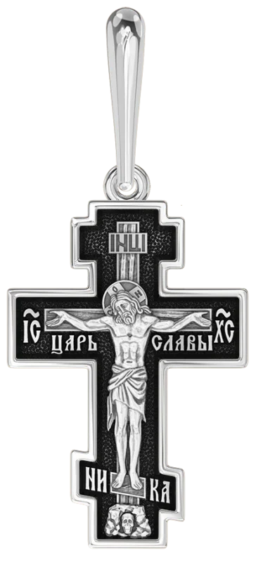 Подвеска крест из серебра