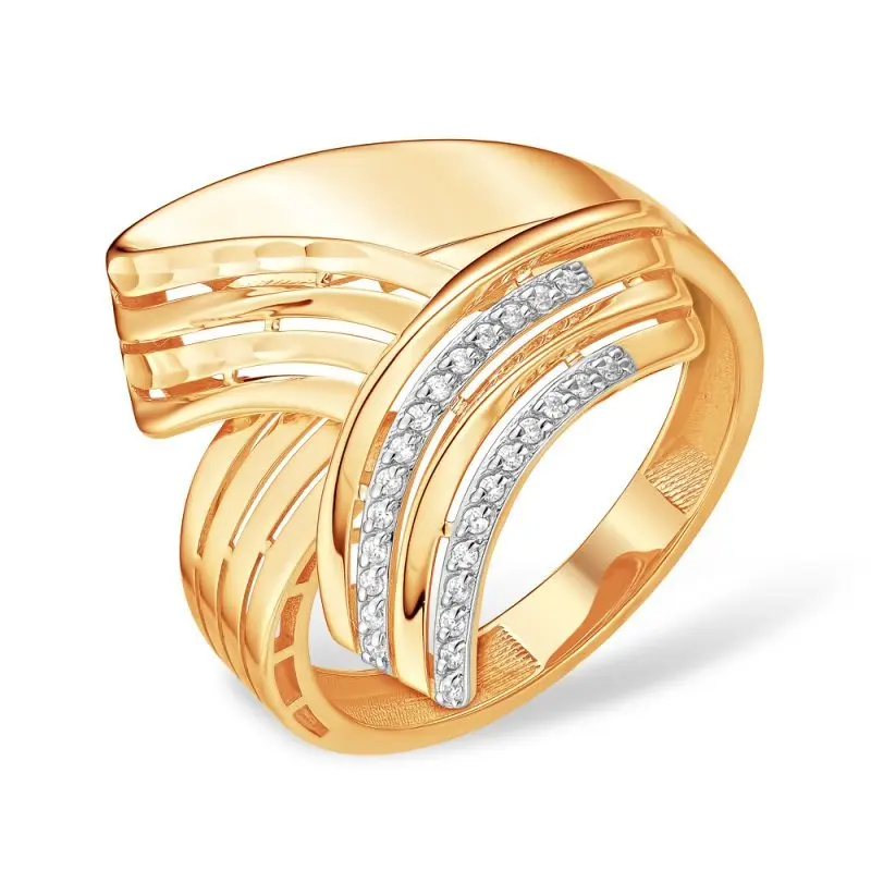 Кольцо декоративное из красного золота