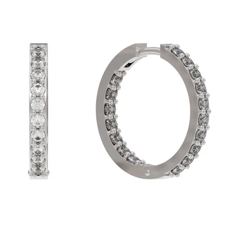 Серьги конго из серебра