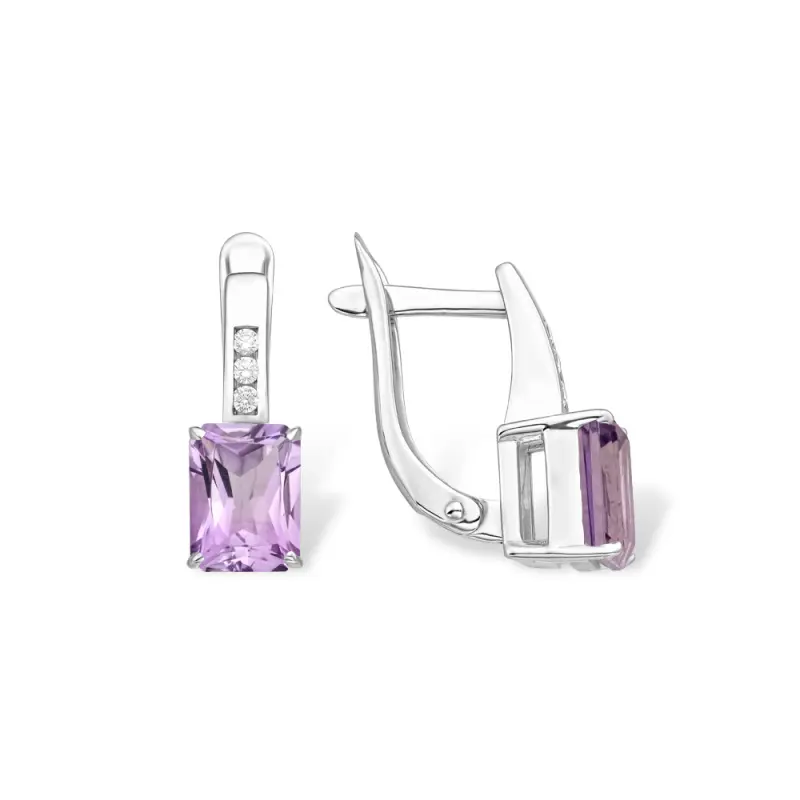 Серьги с английским замком из серебра