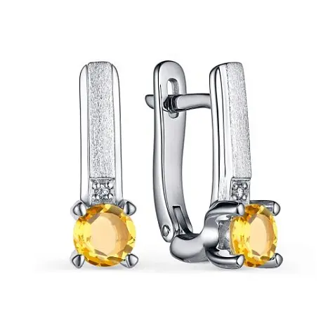 Серьги с английским замком из серебра
