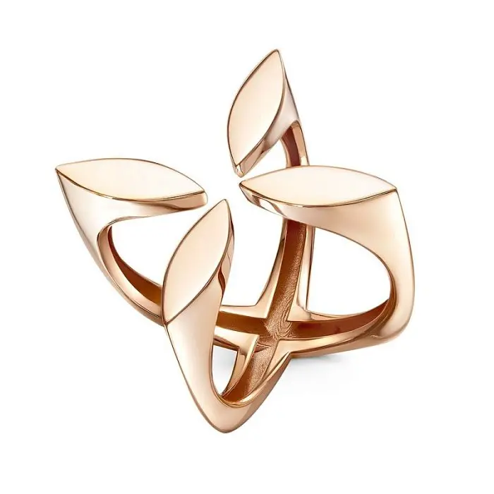 Кольцо декоративное из красного золота