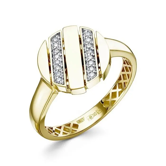 Кольцо декоративное из желтого золота