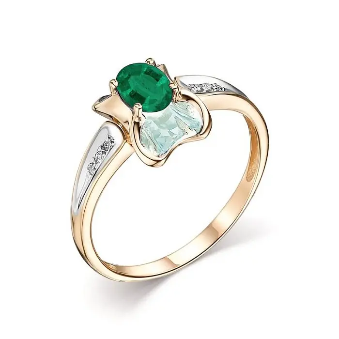 Кольцо декоративное из красного золота