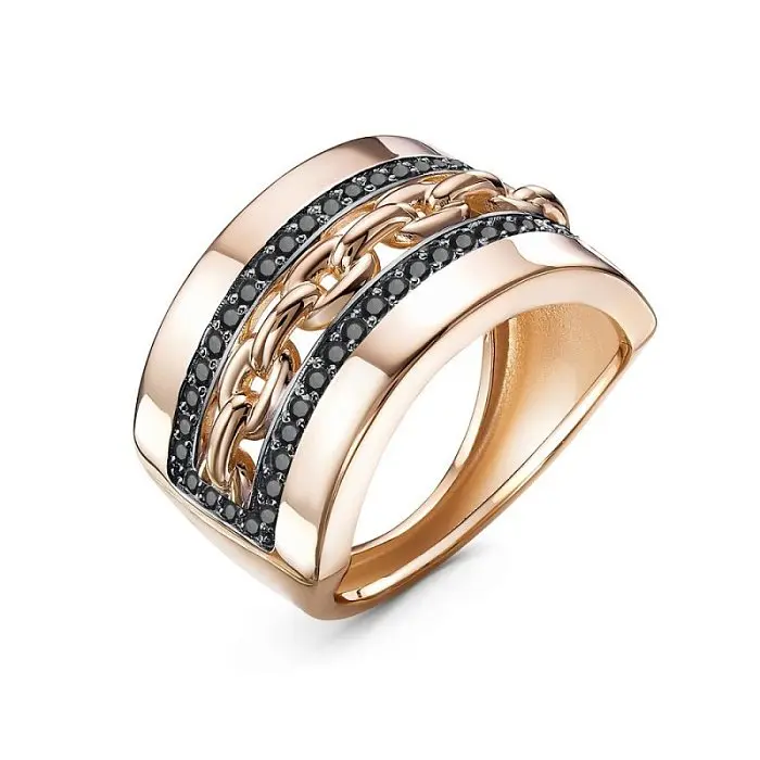 Кольцо декоративное из красного золота