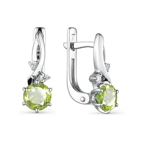 Серьги с английским замком из серебра