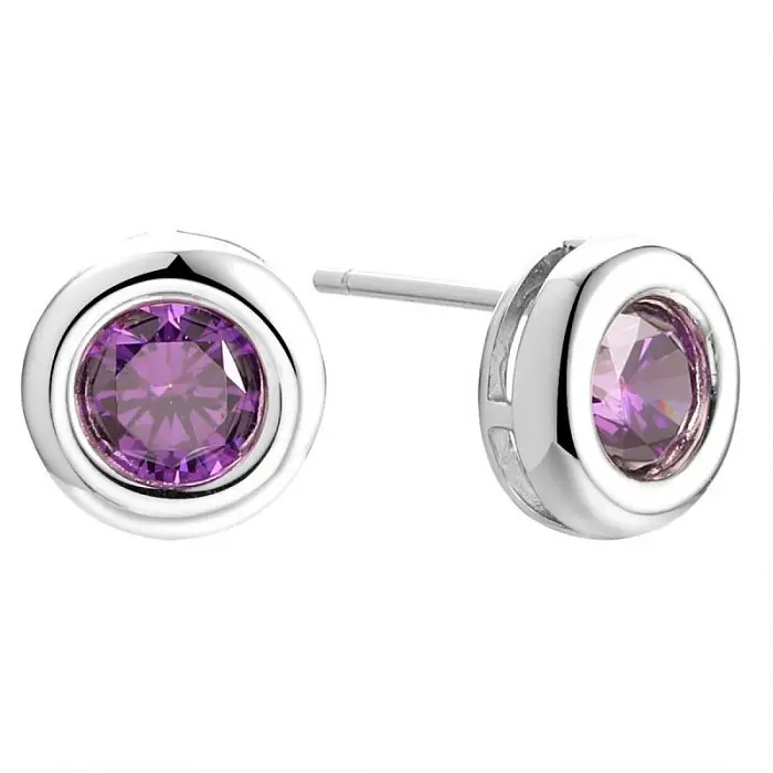 Серьги пуссеты из серебра