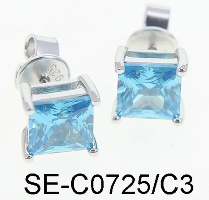 Серьги пуссеты из серебра