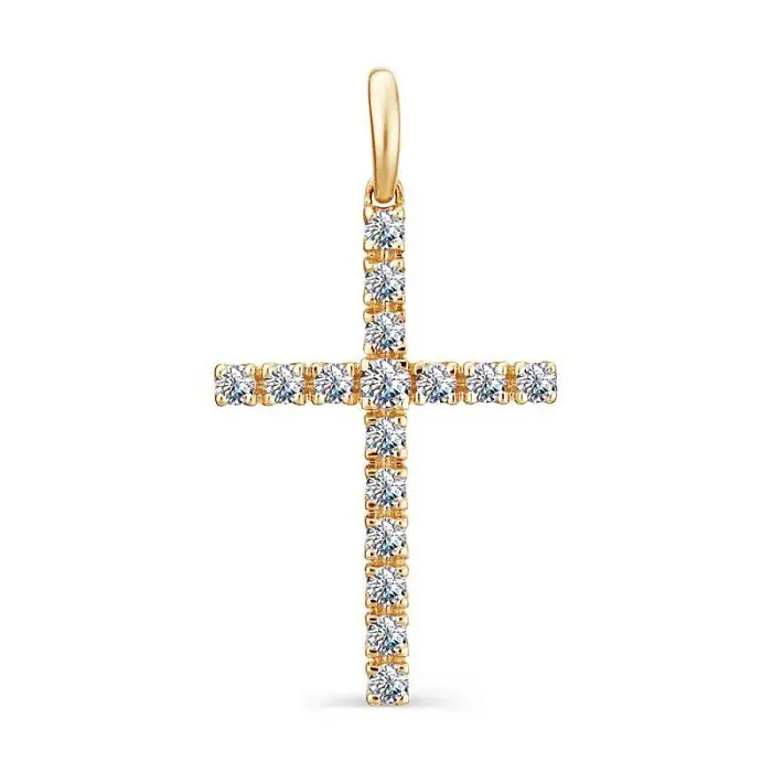 Подвеска декоративный крест из позолоты