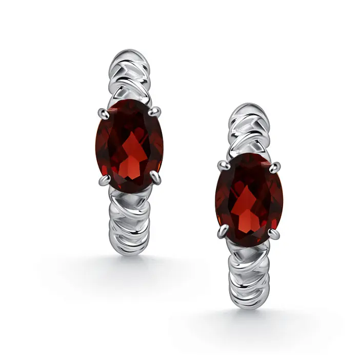 Серьги с английским замком из серебра