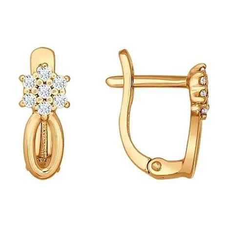 Серьги детские из позолоты