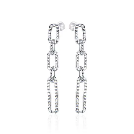 Серьги подвесные из серебра