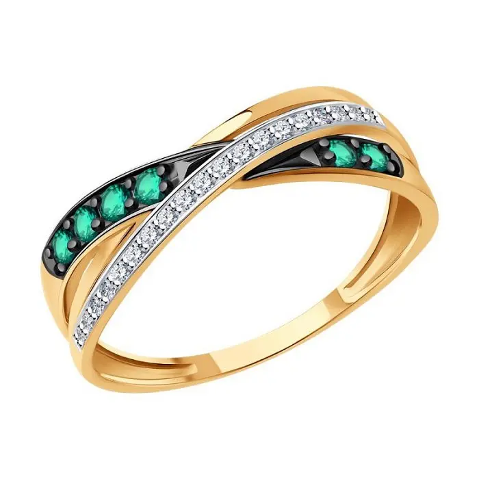 Кольцо декоративное из красного золота