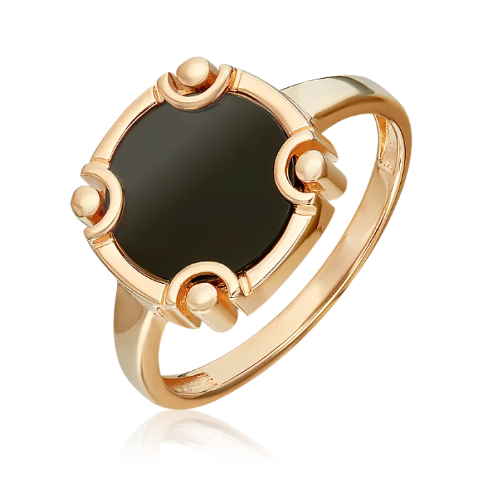 Кольцо декоративное из красного золота