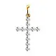 Подвеска декоративный крест из комбинированного золота