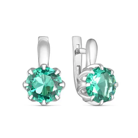 Серьги с английским замком из серебра