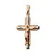 Подвеска крест из красного золота