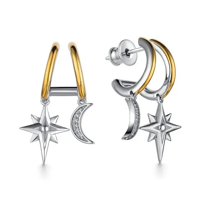 Серьги каффы из серебра