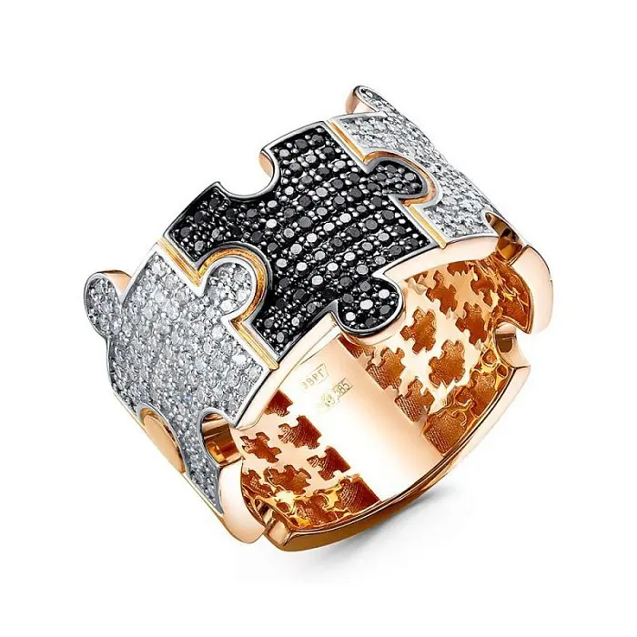 Кольцо декоративное из красного золота