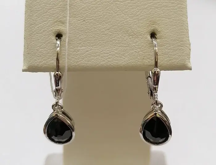 Серьги подвесные из серебра