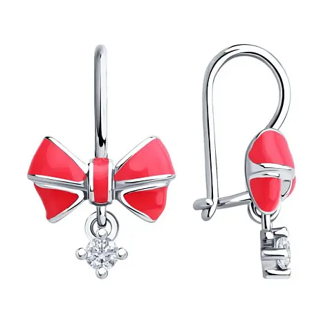 Серьги детские из серебра