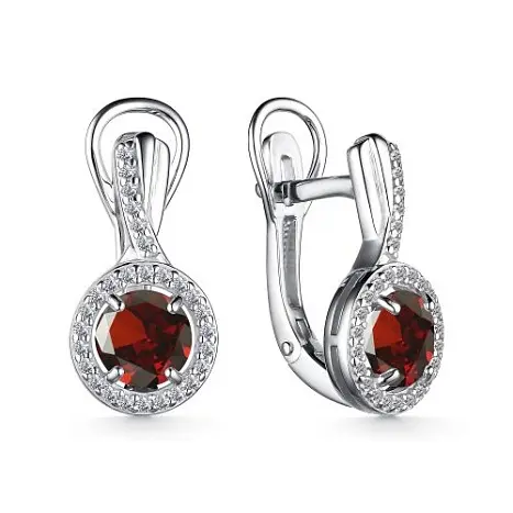 Серьги с английским замком из серебра