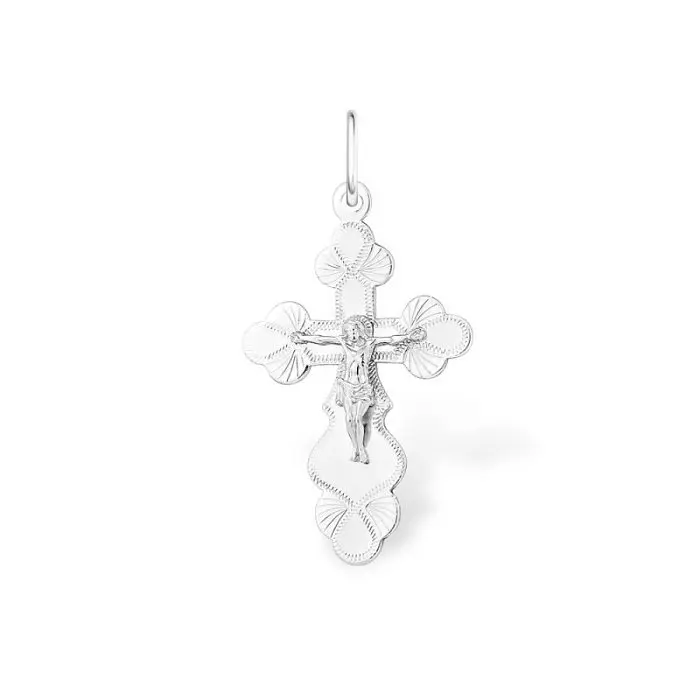 Подвеска крест из серебра