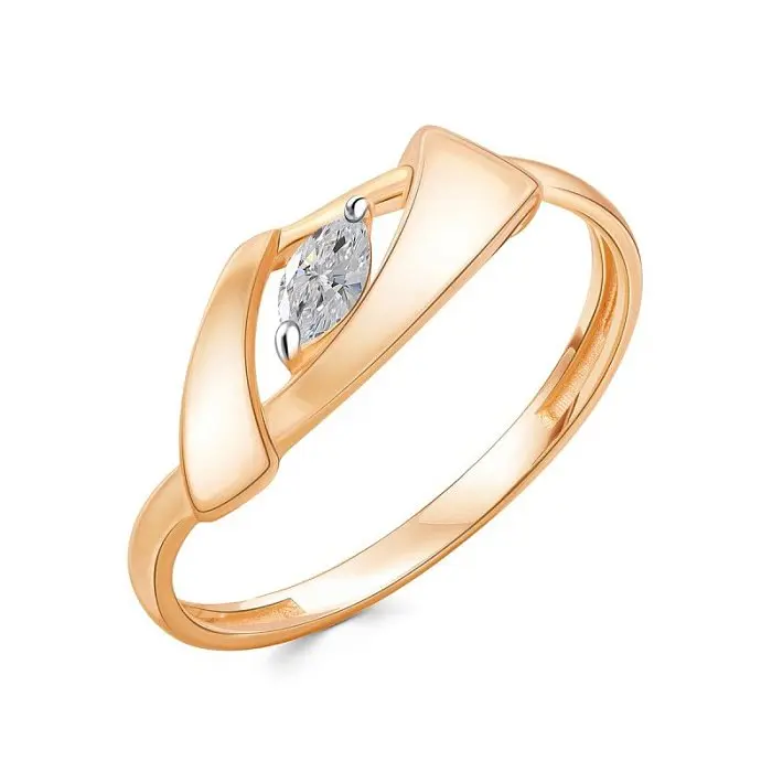 Кольцо декоративное из красного золота