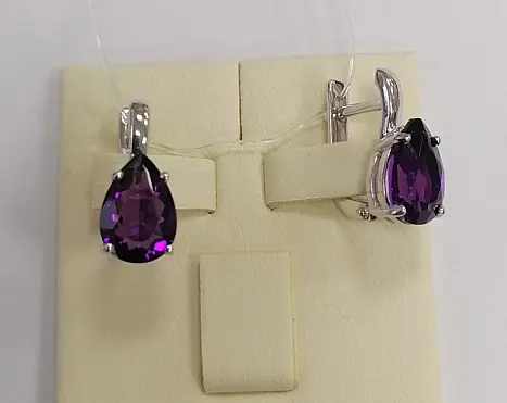Серьги с английским замком из серебра