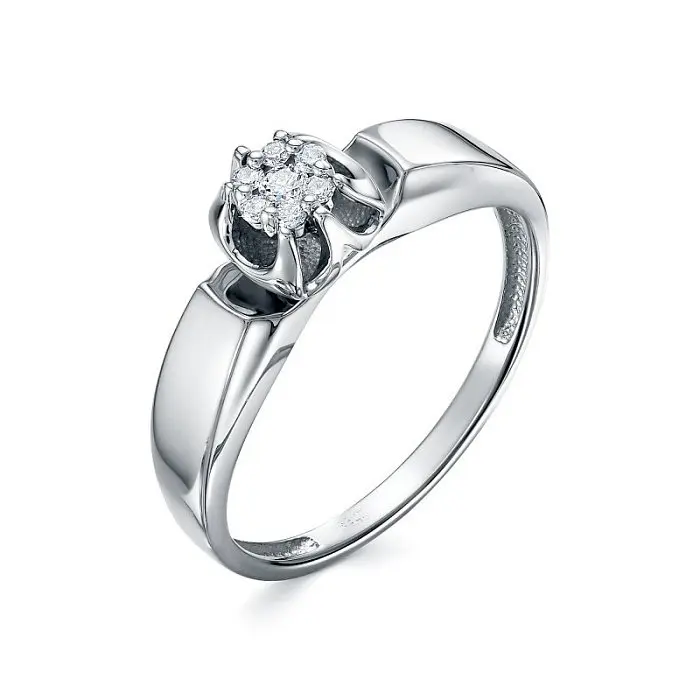 Кольцо декоративное из белого золота