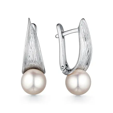 Серьги с английским замком из серебра