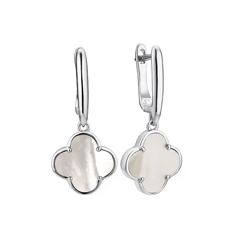 Серьги подвесные из серебра