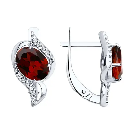 Серьги с английским замком из серебра