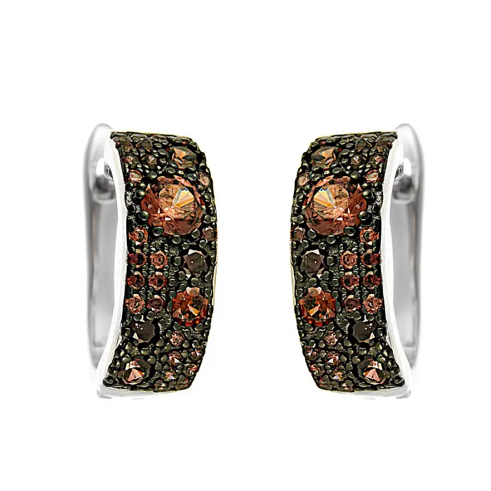 Серьги с английским замком из серебра