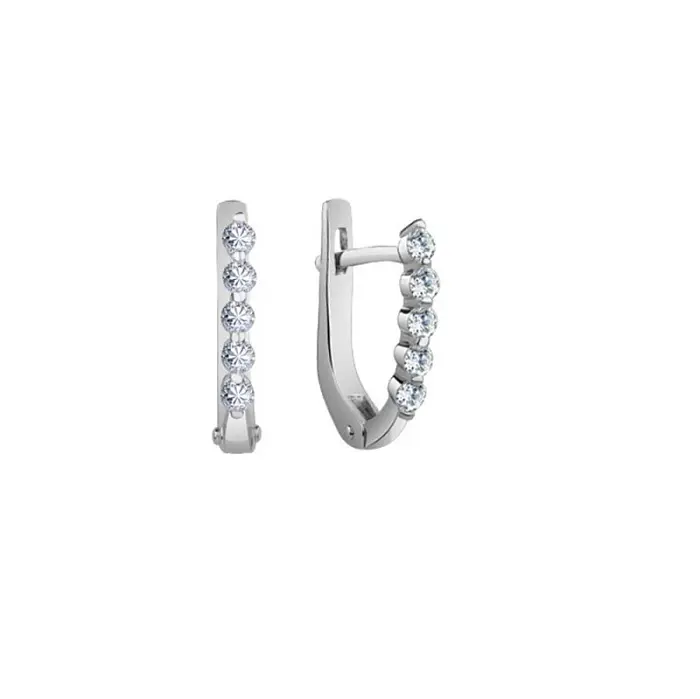Серьги с английским замком из серебра